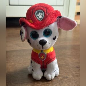 Marshall Red and White Plush with Black Spots